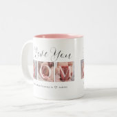 I Liebe Sie Mama 3 Foto Collage Zwei-Tonen-Kaffee- Zweifarbige Tasse (Vorderseite Links)