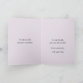 I Liebe Sie Mama benutzerdefinierte Aquarellfarben Karte (Innenseite)