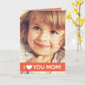 I Liebe Sie Mama - Benutzerdefiniertes Foto Karte (Gelbe Blume)