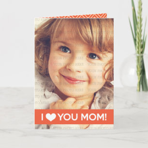 I Liebe Sie Mama - Benutzerdefiniertes Foto Karte