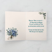 I Liebe Sie Mama - Blue Floral Eucalyptus Bouquet Karte (Innenseite)