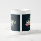 I Liebe Sie Mama Blumendesign Jumbo-Tasse (Vorderseite)