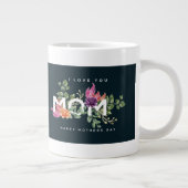 I Liebe Sie Mama Blumendesign Jumbo-Tasse (Rechts)