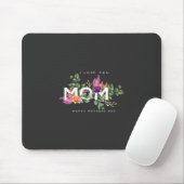 I Liebe Sie Mama Blumendesign Mousepad (Mit Mouse)