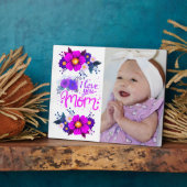 I Liebe Sie Mama Blumenportrait Fotoplatte (Seite)