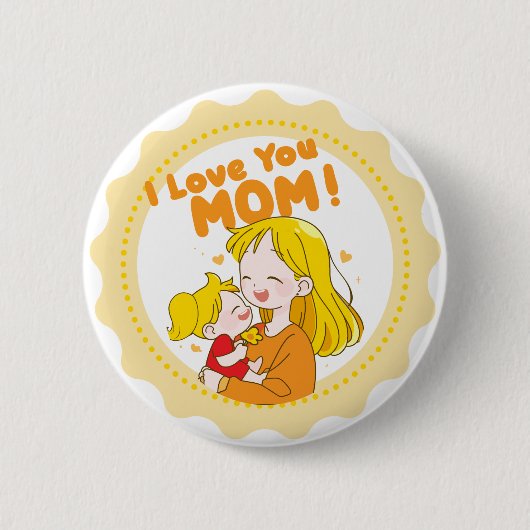 I Liebe Sie Mama Button (Vorderseite)