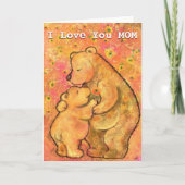 I Liebe Sie Mama Card Mama und Baby Bear Karte (Vorderseite)