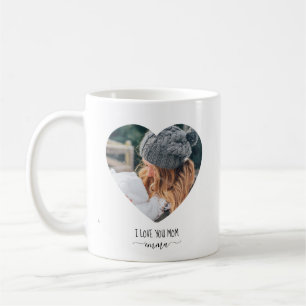 I Liebe Sie Mama Custom 2 Fotos Kaffee Tasse