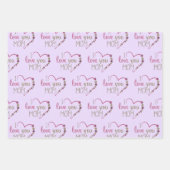 I Liebe Sie Mama Design Geschenkpapier Set (Vorderseite 3)