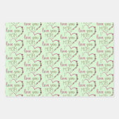 I Liebe Sie Mama Design Geschenkpapier Set (Vorderseite 2)
