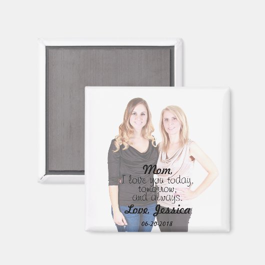 I Liebe Sie Mama Foto Message Magnet (Vorderseite/Rückseite)