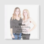 I Liebe Sie Mama Foto Message Magnet<br><div class="desc">"Mama,  ich Liebe dich heute,  morgen,  und immer" Es ist eine große Mutter des Bräutigams oder Mutter der Braut personalisierte Geschenke mit Hochzeitstag und Namen oder einfach nur die Muttertagsgebet.</div>