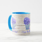 I Liebe Sie Mama Hydrangea Tasse (Vorderseite Links)