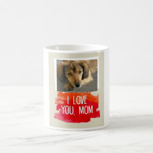 I Liebe Sie Mama-kundenspezifische HundeFoto-Tasse Kaffeetasse