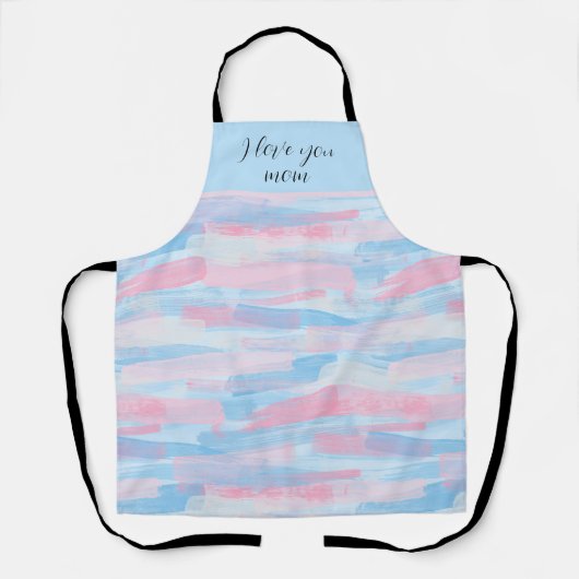 I Liebe Sie Mama - Moderne Pastelle individuell an Schürze (Vorderseite)