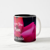 I Liebe Sie Mama Red Rosenknospe Personalisiert Zweifarbige Tasse (VorderseiteRechts)