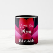 I Liebe Sie Mama Red Rosenknospe Personalisiert Zweifarbige Tasse (Mittel)