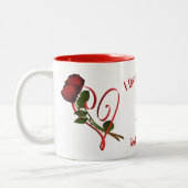 I Liebe Sie Mama Rote Rosen Herz Personalisiert Zweifarbige Tasse (Links)