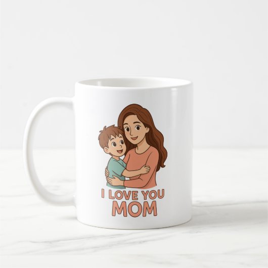 I Liebe Sie Mama Tasse Niedlich Mutter Umarmung (Links)