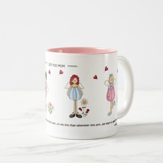 I Liebe Sie Mama-Tasse Zweifarbige Tasse (VorderseiteRechts)