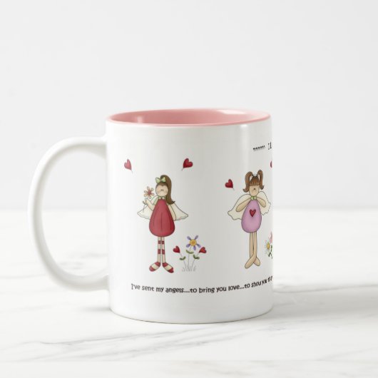 I Liebe Sie Mama-Tasse Zweifarbige Tasse (Links)