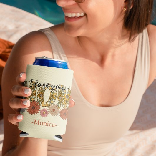 i Liebe Sie Mama Vintage Blume Dosenkühler