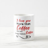 I Liebe Sie mehr als Kaffee aber nicht immer Kaffeetasse (Mittel)
