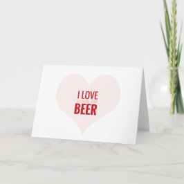 I Liebe Sie mehr als Karte Biervalentines Tages
