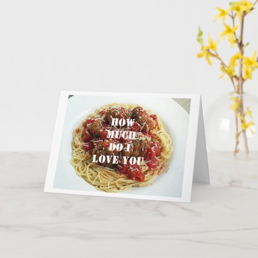 ***I LIEBE SIE MEHR ALS PASTA*** ITALIENISCHE LIEB KARTE (Gelbe Blume)