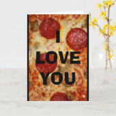 I Liebe Sie mehr als Pizza! Karte (Gelbe Blume)