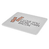 I Liebe Sie mehr als Speck Schneidebrett (Ecke)