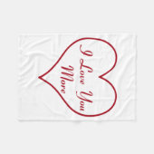 I Liebe Sie mehr Fleecedecke (Vorderseite (Horizontal))