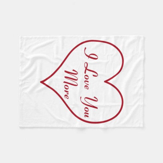 I Liebe Sie mehr Fleecedecke (Vorderseite (Horizontal))