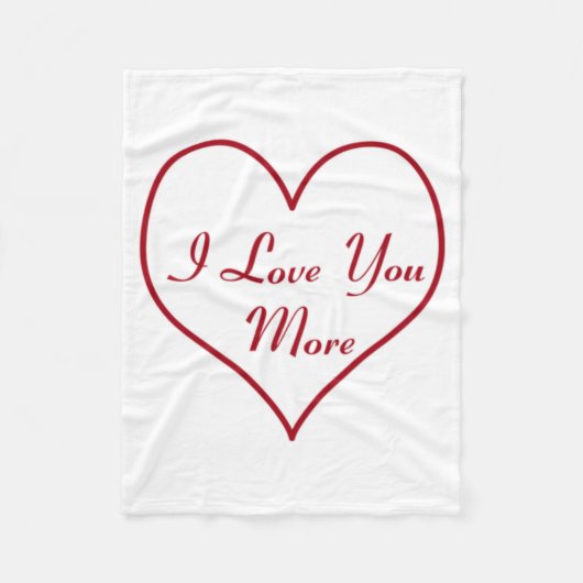 I Liebe Sie mehr Fleecedecke (Vorderseite)