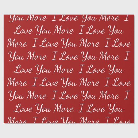 I Liebe Sie mehr Geschenkpapier (Flach)