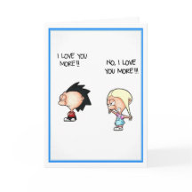 I Liebe Sie mehr Gruß-Karte - das Cudorables