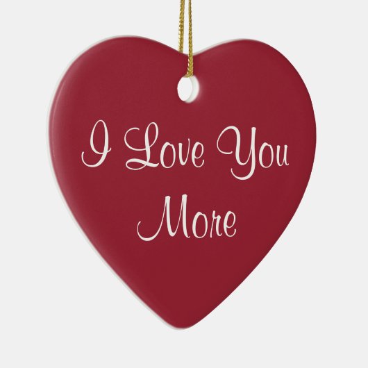 I Liebe Sie mehr Keramik Ornament (Rechts)