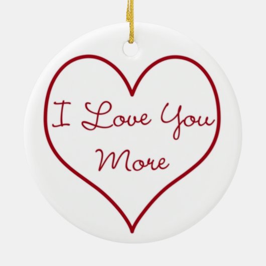 I Liebe Sie mehr Keramikornament (Hinten)