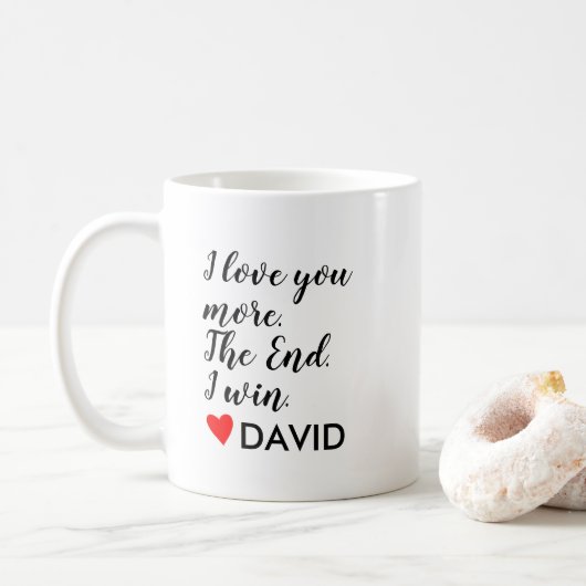 I Liebe Sie mehr Personalisierten Namen Eigenes Ge Kaffeetasse (Mit Donut)