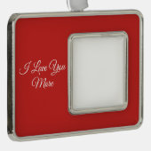 I Liebe Sie mehr Rahmen-Ornament Silber (Rechts)