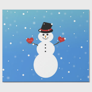 I Liebe Sie mehr Snowman Geschenkpapier