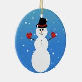 I Liebe Sie mehr Snowman Keramikornament (Rechts)