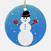 I Liebe Sie mehr Snowman Keramikornament (Hinten)