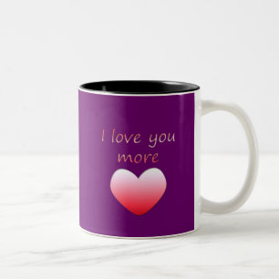 I Liebe Sie mehr Zweifarbige Tasse