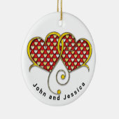 I Liebe Sie merken das Kartendesign Keramik Ornament (Rechts)