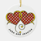 I Liebe Sie merken das Kartendesign Keramik Ornament (Vorne)