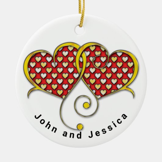 I Liebe Sie merken das Kartendesign Keramik Ornament (Vorne)