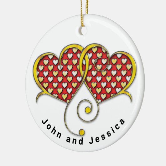 I Liebe Sie merken das Kartendesign Keramik Ornament (Links)