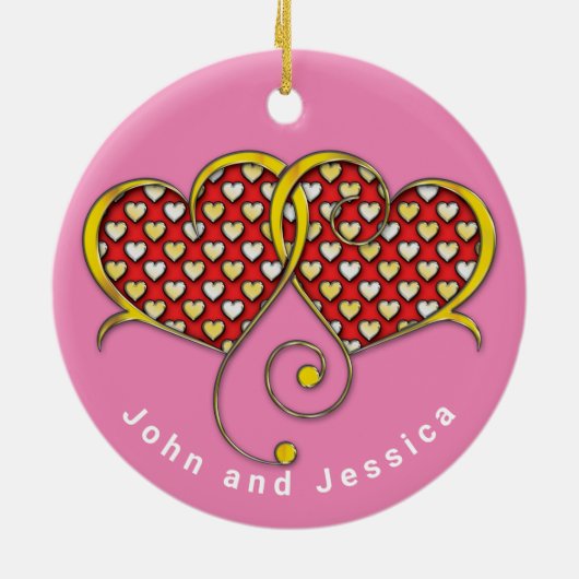 I Liebe Sie merken das Kartendesign Keramik Ornament (Hinten)