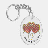 I Liebe Sie merken das Kartendesign Schlüsselanhänger (Vorderseite links)